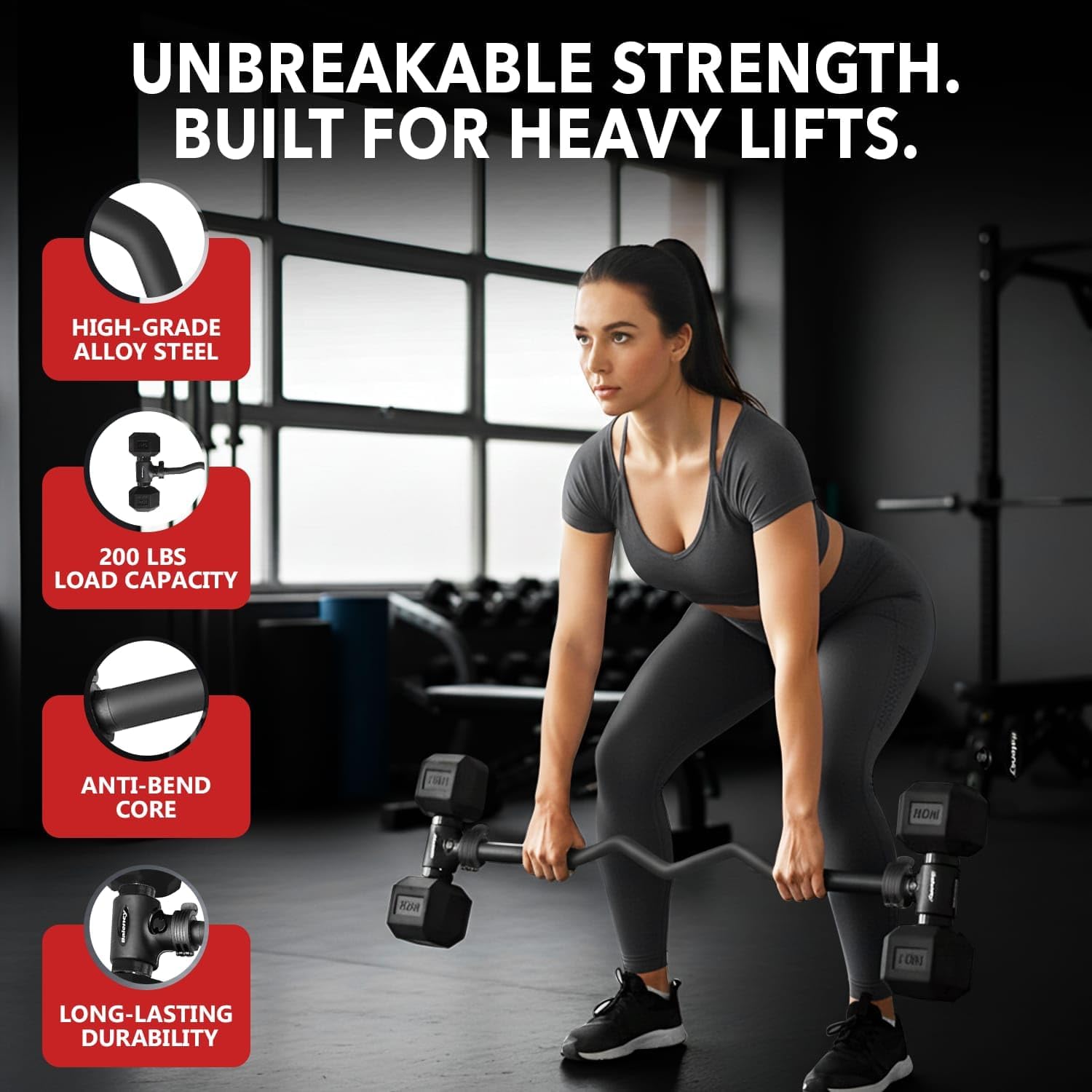 Dumbbell Barbell Converter Bar