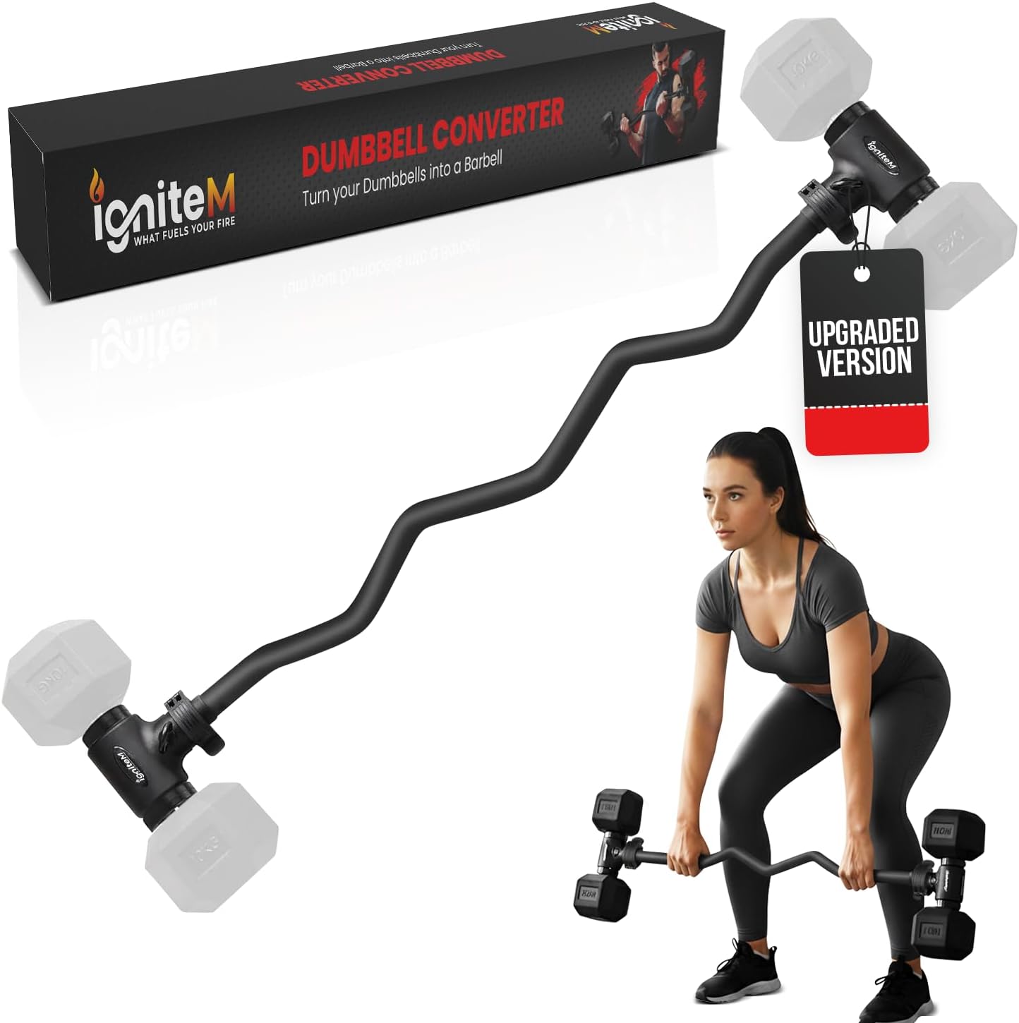 Dumbbell Barbell Converter Bar