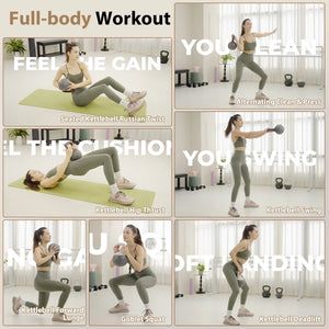 Soft Kettlebell Set –10Lbs, 15Lbs, 20Lbs Anti-Slip Grip & Wide Handle Design,Soft Kettlebell Set, Gentle Floor-Friendly Impact, for Home Functional Training, Home Gym