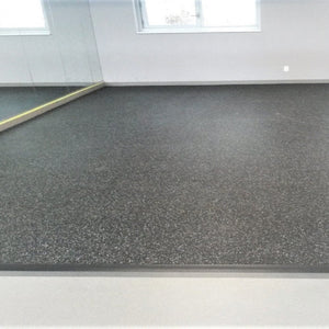 Interlocking Rubber Gym Tiles  Gray - FitFloors Installed