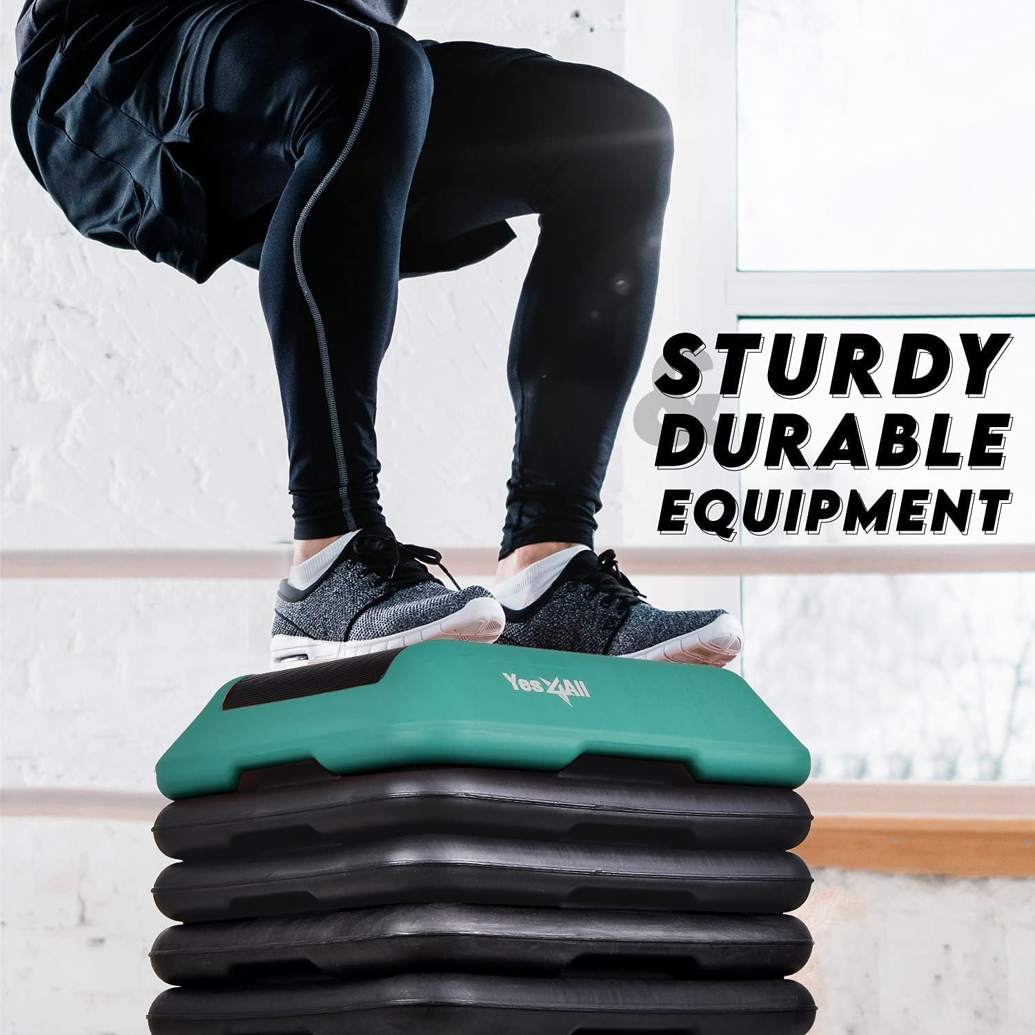 High Aerobic Step Platform & Stackable Risers