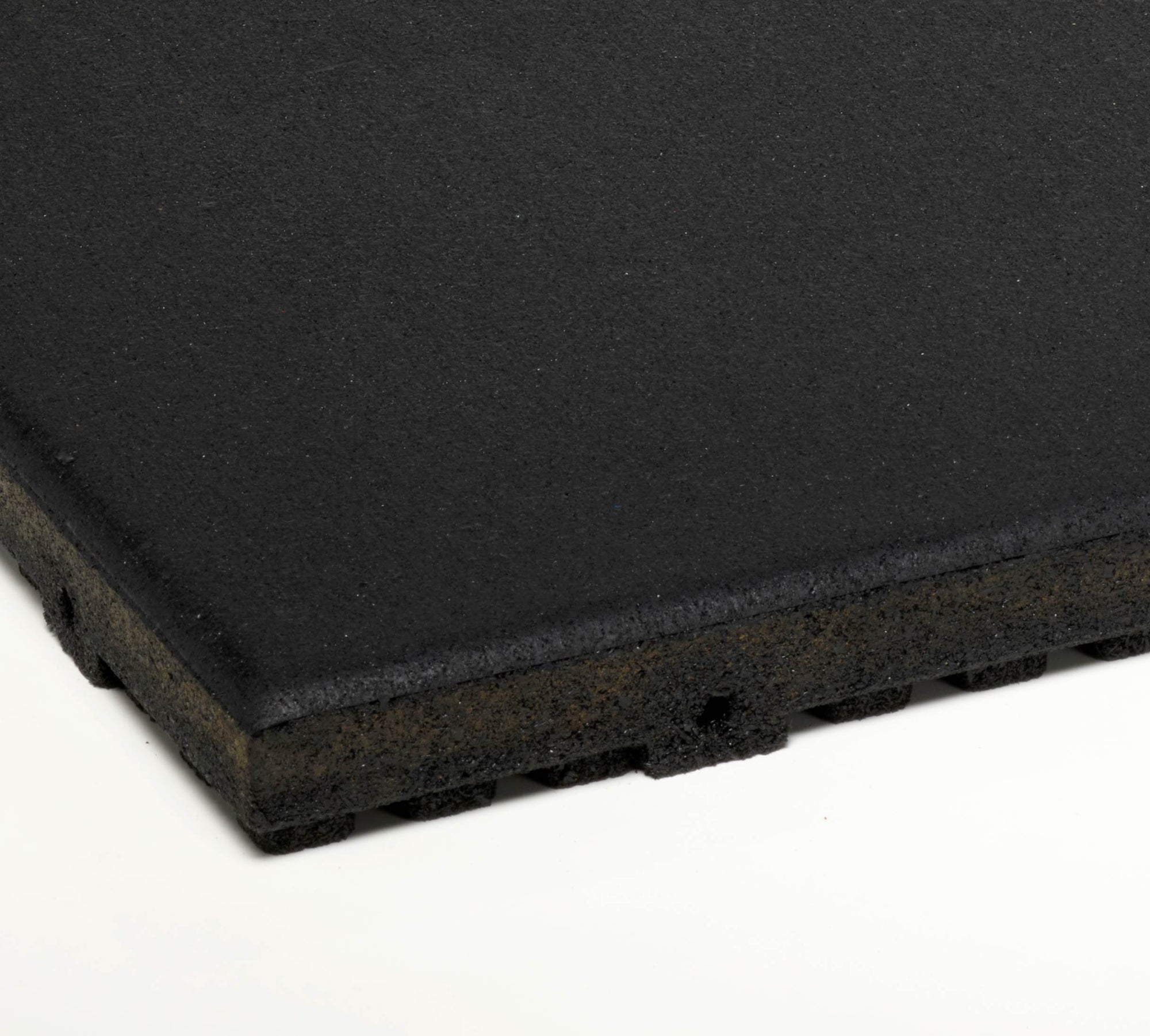 Heavy duty rubber gym tiles 24x24 inch edge connector detail puzzle-lock design