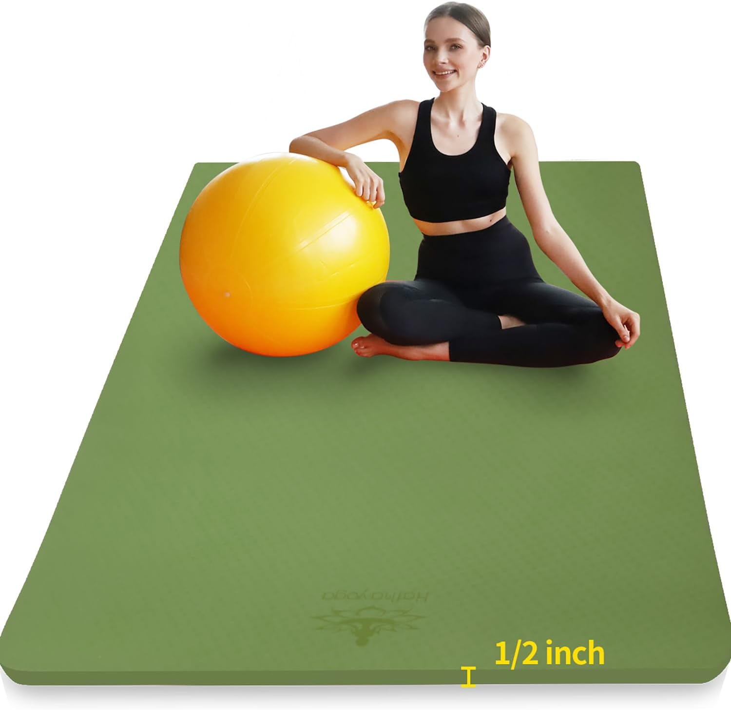 Large TPE Yoga Mat 6'x4'x1/2"