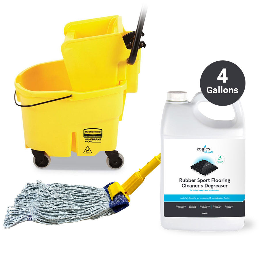 Rubber Flooring Cleaning Essentials Package