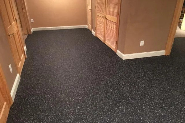 rubber tree flooring englewood florida Rubber flooring 5/16" solid black rolled rubber home gym flooring