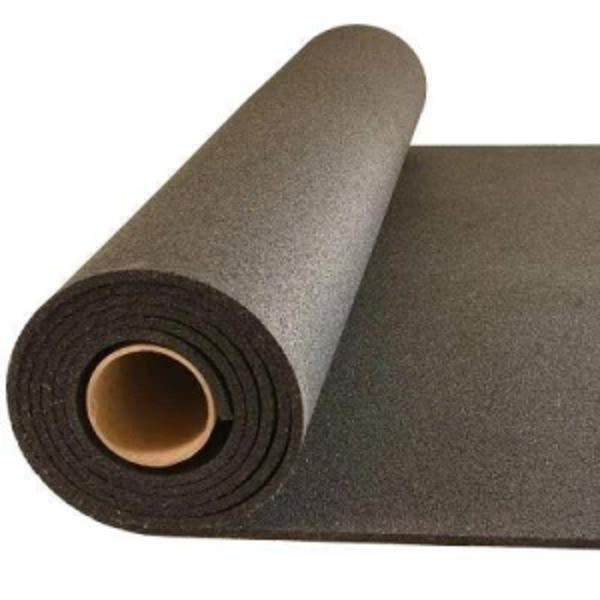 Rubber Gym Flooring Rolls Black FitFloors